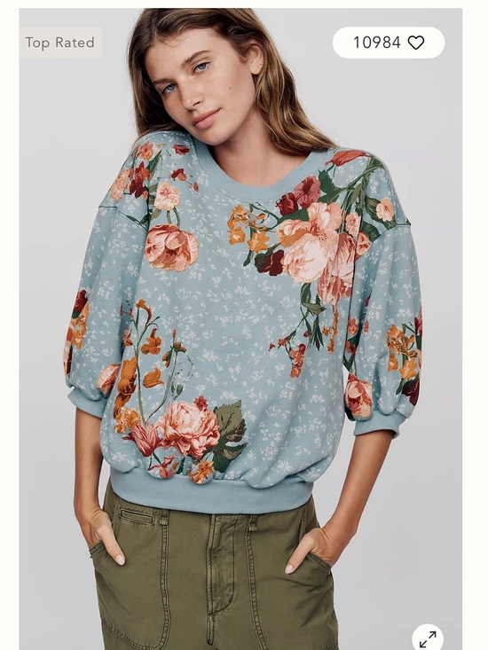 Pilcro Tops - Pilcro by Anthropologie Niki Bubble Sweatshirt Size Small
